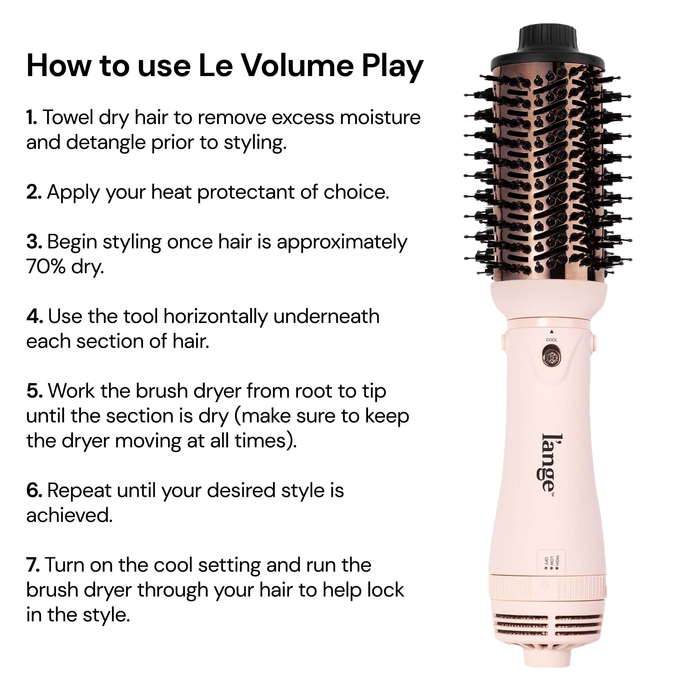 fashion store L'ange Le Volume 60MM 2in1 volumizing brush dryer